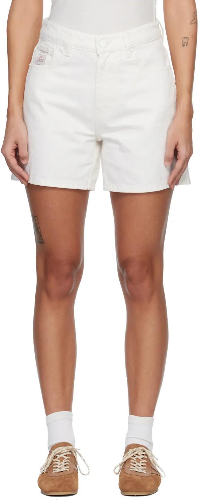 White 'Ami Paris Heritage' Denim Shorts by AMI