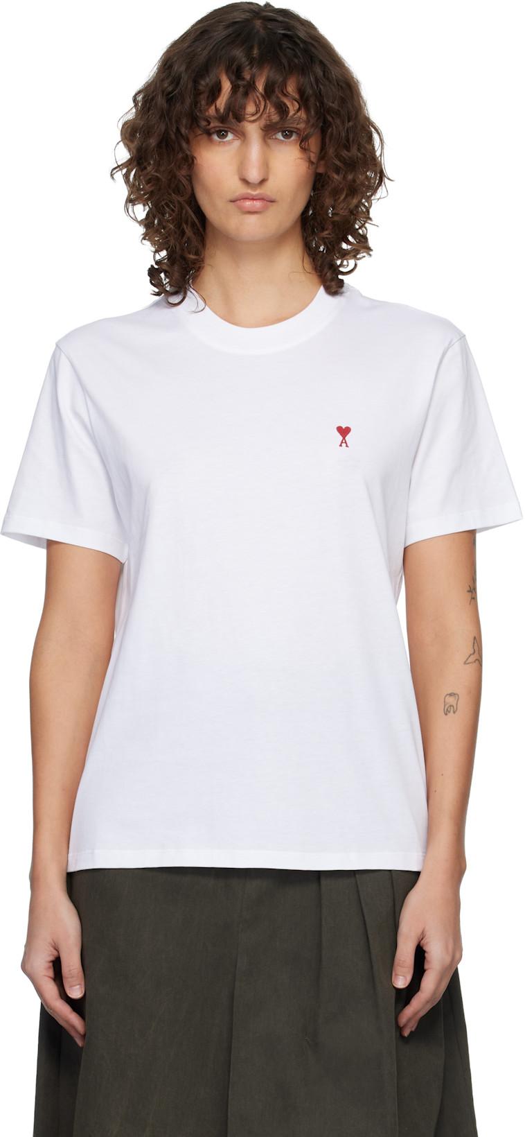 White Ami de Coeur T-shirt by AMI