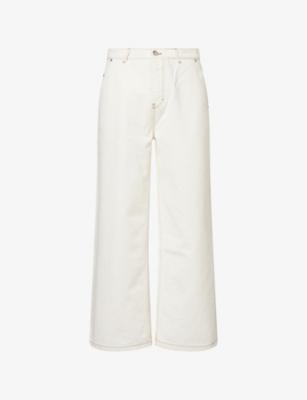 Wide-Leg Denim Trousers by AMI