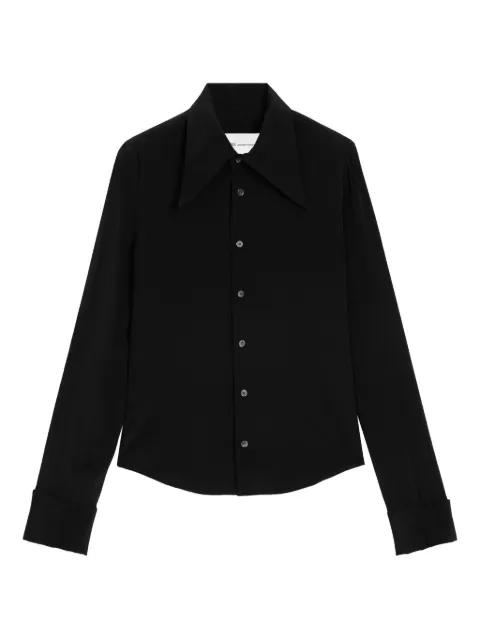blended silk sharp collar adjusted shirt by AMI