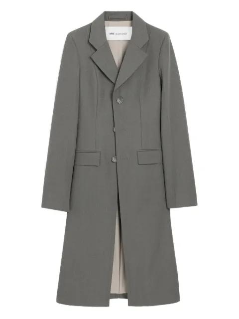 button-up fitted single-breasted coat by AMI