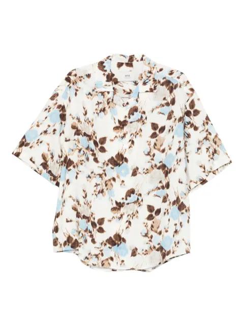 camp-collar floral shirt by AMI