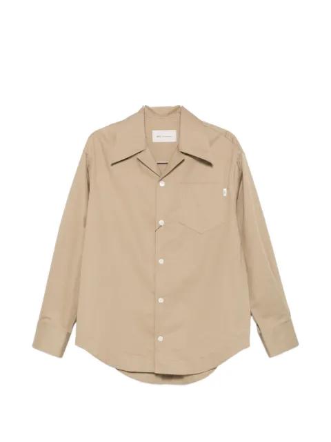 check-trim camp-collar shirt by AMI