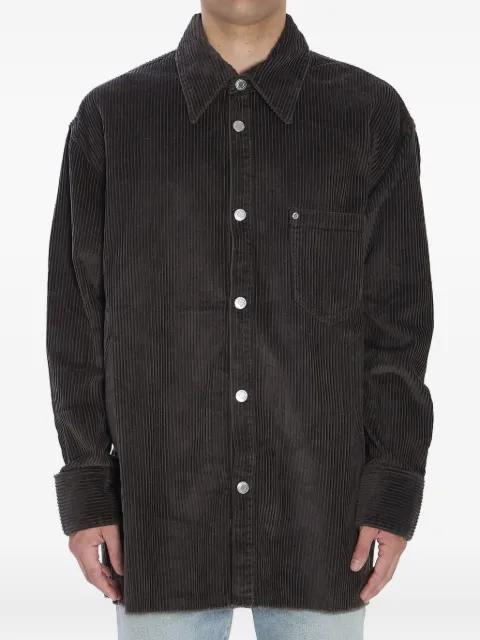corduroy patch-pocket shirt jacket by AMI