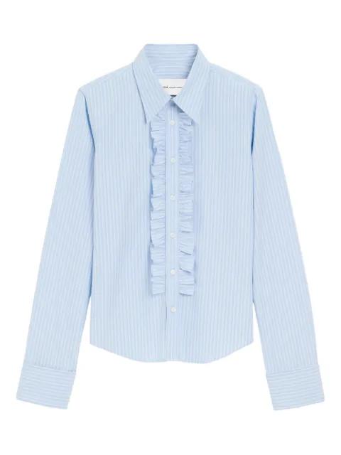 cotton long sleeve ruffled adjusted shirt by AMI