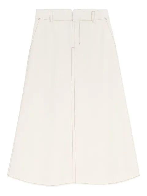 cotton long trapeze skirt by AMI