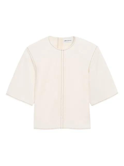 cotton short sleeves fitted top by AMI