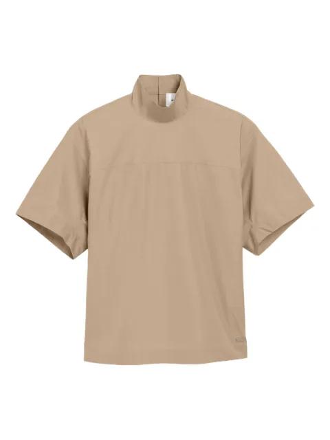 cotton stand up collar buttoned T-top by AMI