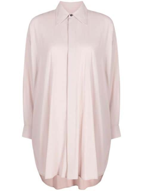 crepe-texture thigh-lenght shirt dress by AMI