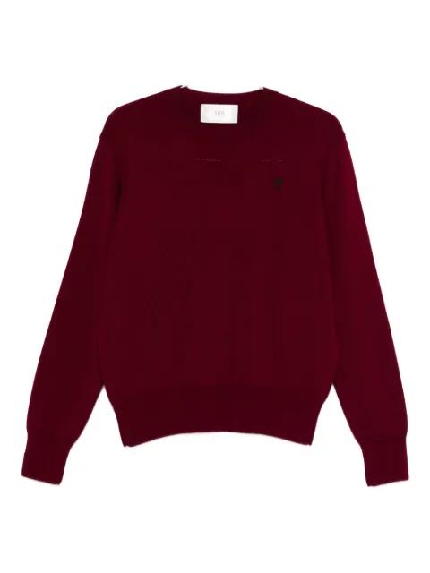 crew-neck logo sweater by AMI