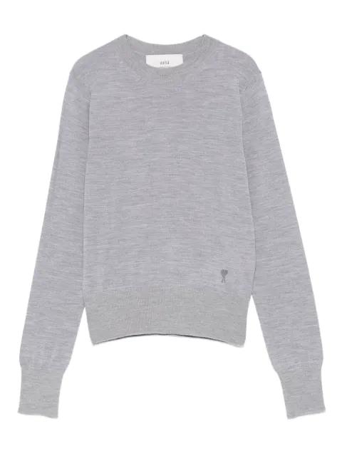 crew-neck wool-silk blend sweater by AMI