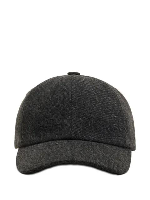 denim label baseball cap by AMI
