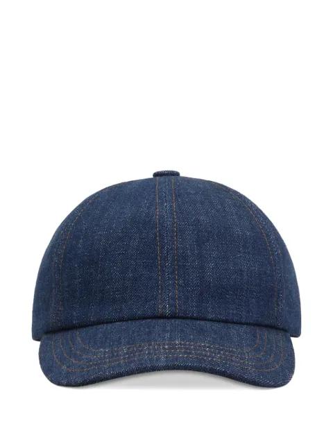 denim side-patch cap by AMI