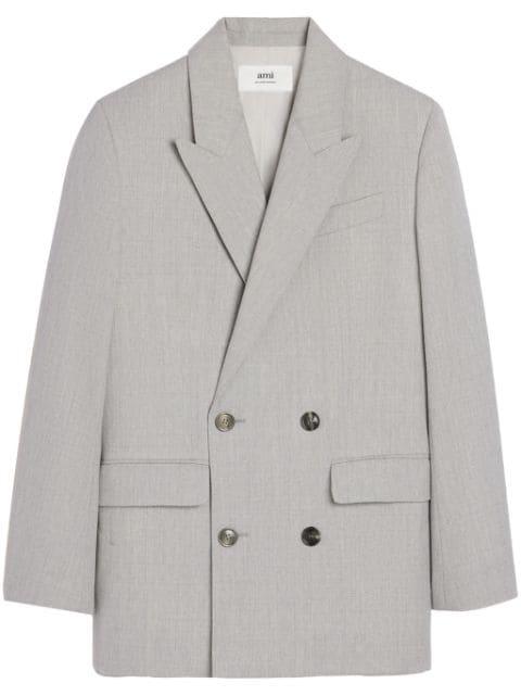double-breasted virgin wool blazer by AMI