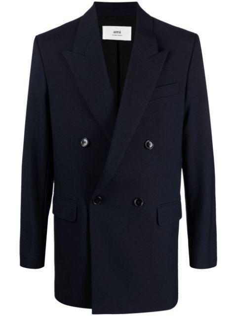 double-breasted virgin-wool blazer by AMI