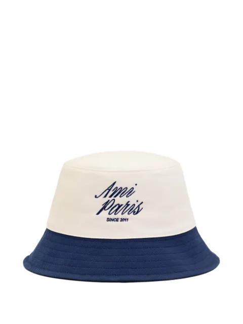 embroidered bucket hat by AMI