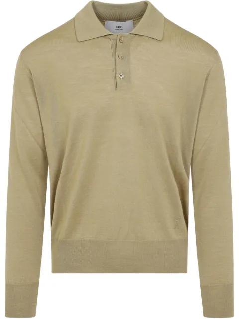 fine-knit polo shirt by AMI