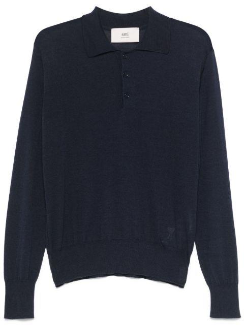 fine-knit polo shirt by AMI