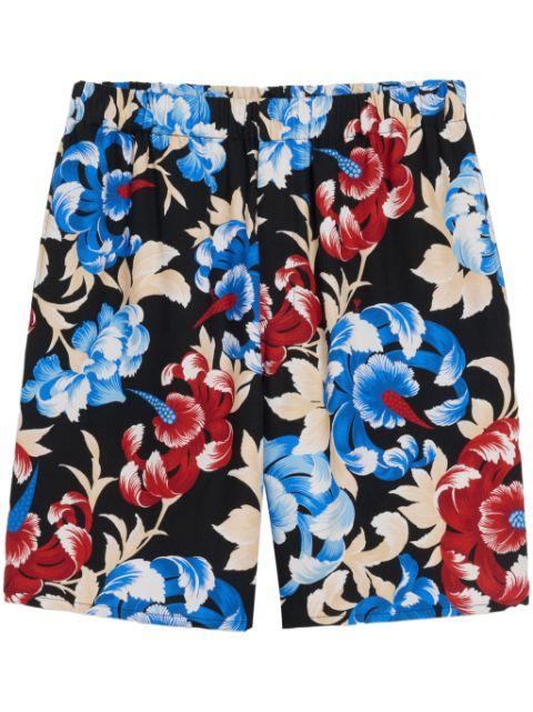 floral-print elasticated-waist shorts by AMI