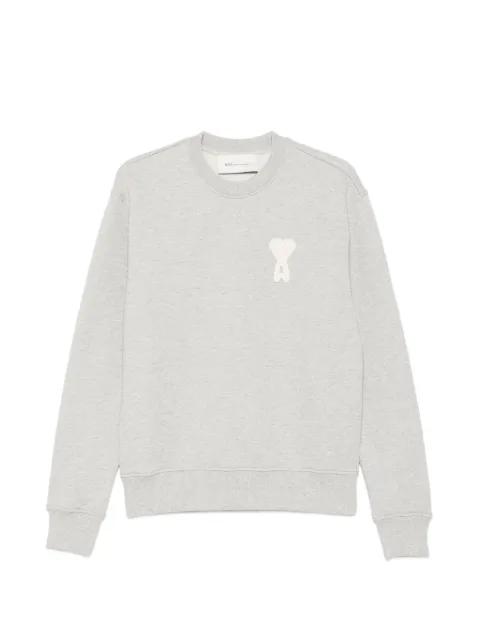 heart appliqued sweatshirt by AMI