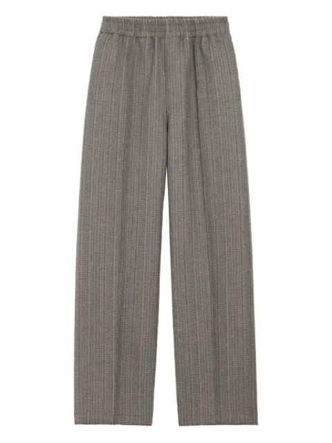 herringbone elasticated wool trousers by AMI