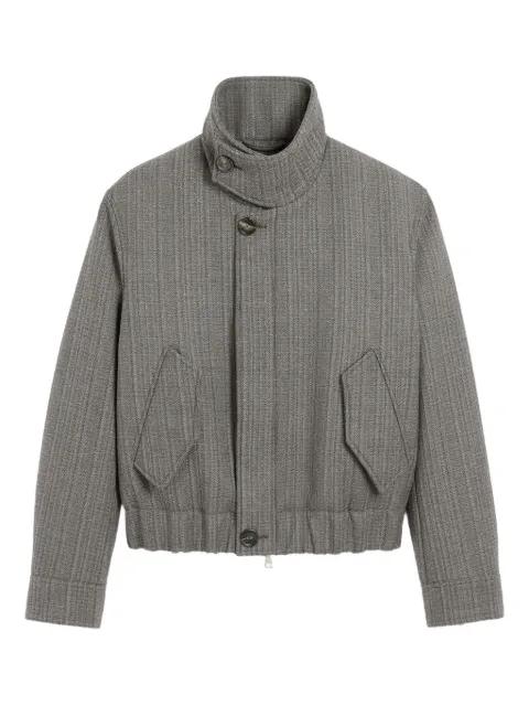 herringbone harrington wool jacket by AMI