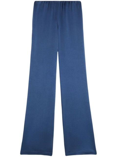 high-waisted satin trousers by AMI