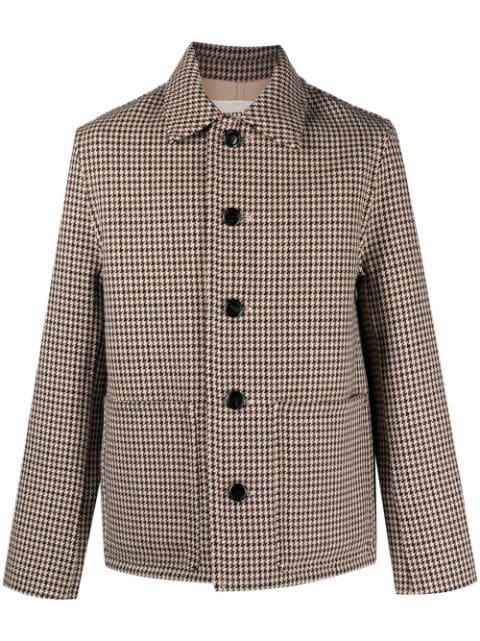 houndstooth pattern single-breasted jacket by AMI
