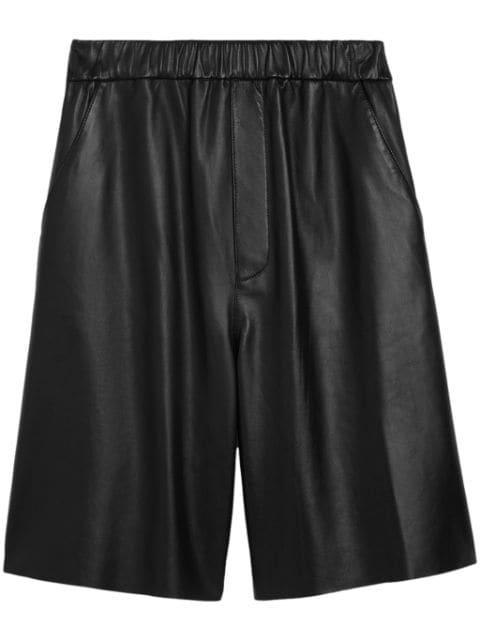 knee-length leather shorts by AMI