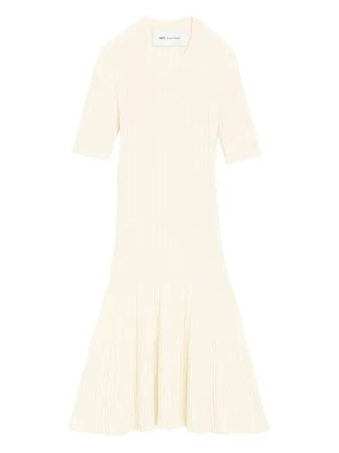 knit mini godet dress by AMI
