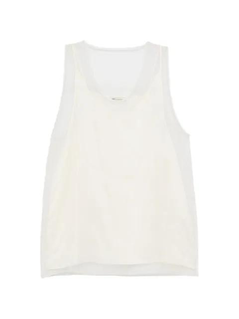 layered silk top by AMI