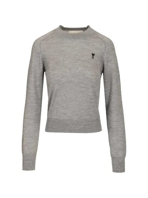 logo-embroidered sweater by AMI