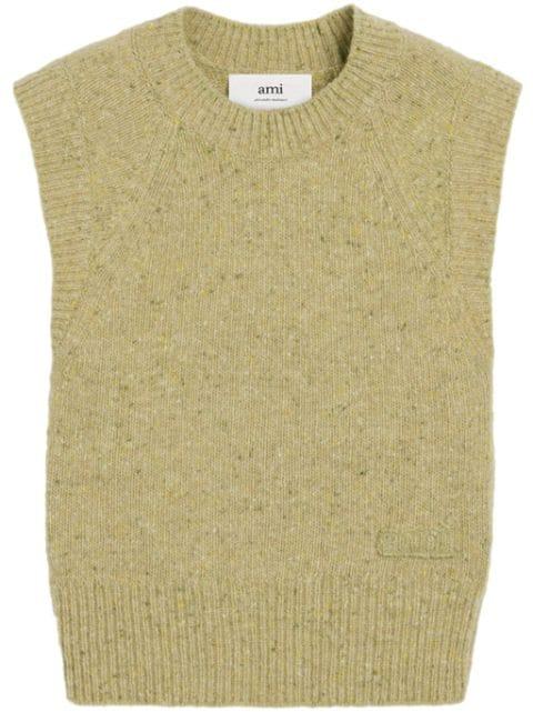 logo-embroidered vest by AMI