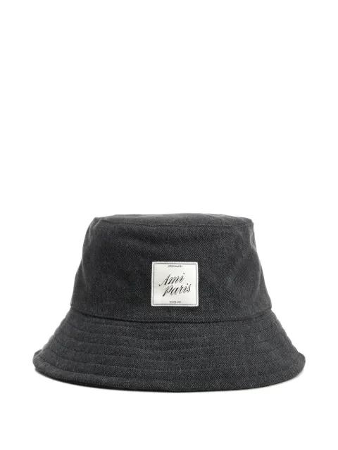 logo-patch bucket hat by AMI