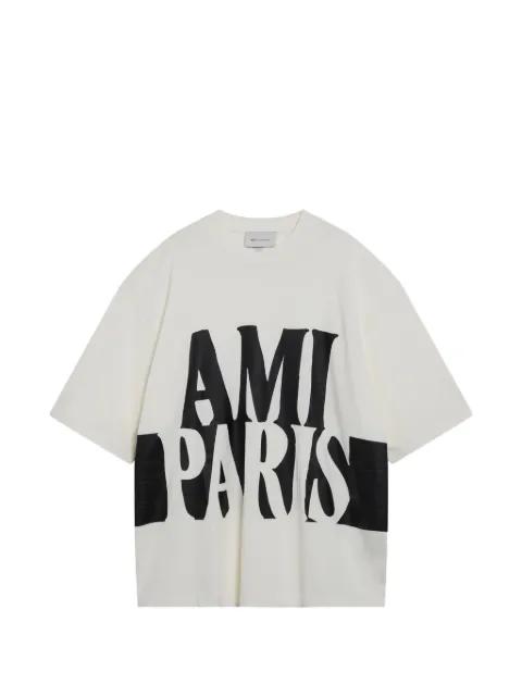 logo-print T-shirt by AMI
