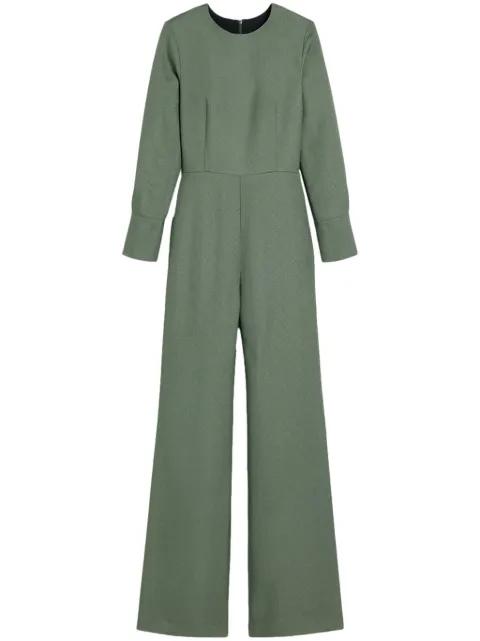 long-sleeve crepe jumpsuit by AMI
