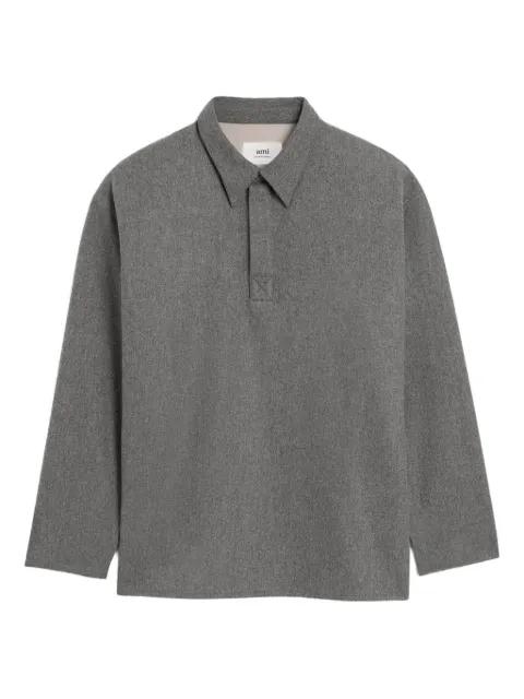 long-sleeved wool polo shirt by AMI