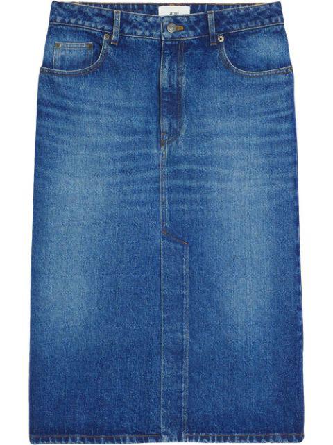 mid-length denim skirt by AMI