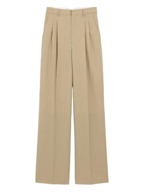 new wool high waist wide trousers by AMI