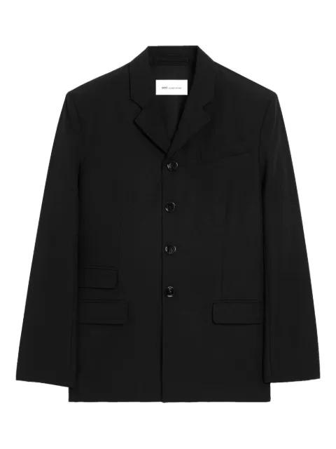 new wool single breasted straight jacket by AMI