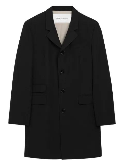 new wool straight simple breasted coat by AMI
