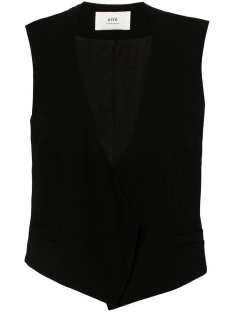 open-front wool waistcoat by AMI