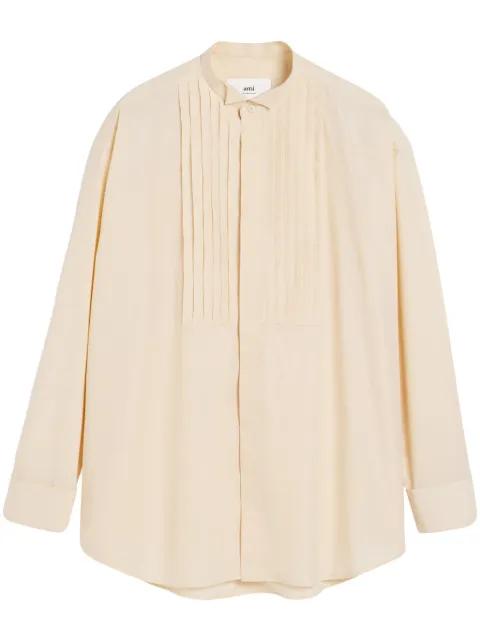 oversized pleated-bib shirt by AMI
