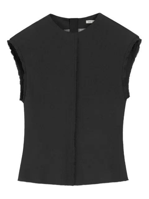 raw-edge sleeveless top by AMI