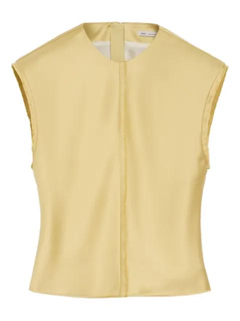 raw-edge sleeveless top by AMI
