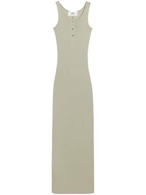 ribbed cotton maxi dress by AMI