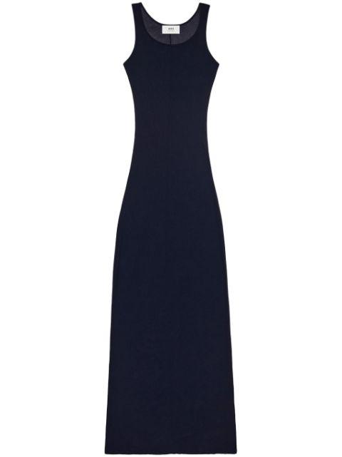 ribbed jersey sleeveless maxi dress by AMI