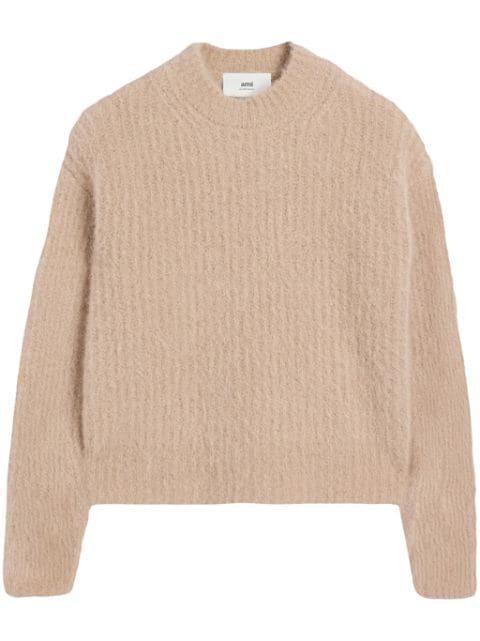 ribbed wool blend jumper by AMI