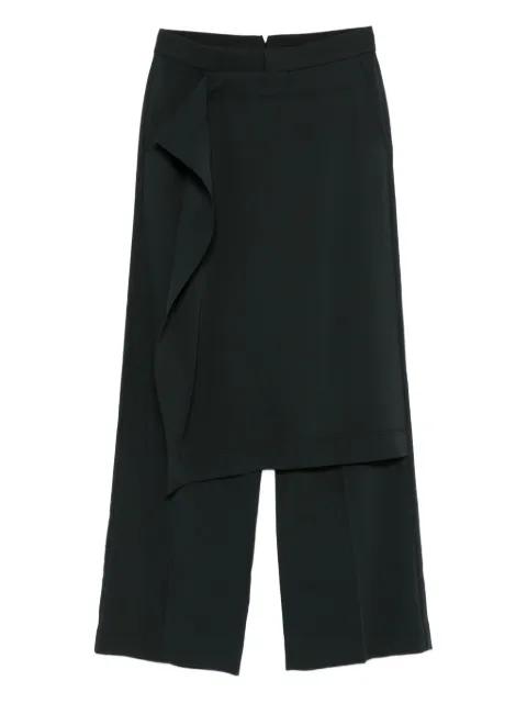 ruffled-overlay straight trousers by AMI