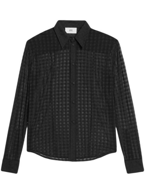 semi-sheer long-sleeve shirt by AMI